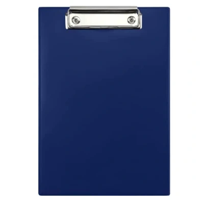 Image of Netuno Clipboard A5 with Clip Dark Blue Writing Board Metal Clamp Hard Plate Plastic Case Pad DIN A4 Document Holder Pack of 1