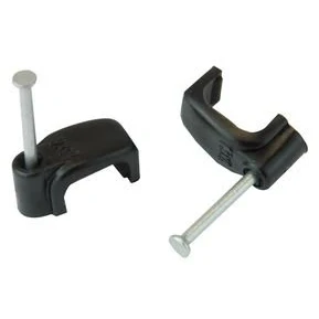 Image of CABLE CLIP FLAT BLACK 4.00MM 100/BOX ZZV44186 By UNIFIX