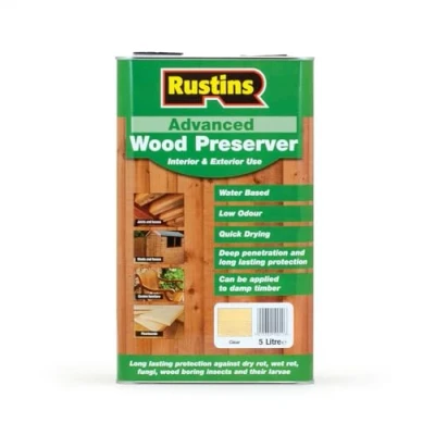 Image of Rustins AWCL5000 Advanced Wood Preserver, Clear 5L