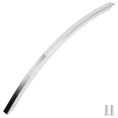 Image of Decoranddecor Slimline Kitchen Door Handles Cabinet Pulls Sleek Design Smooth Lines 256mm Polished Chrome