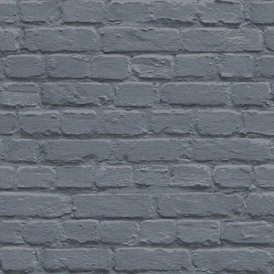 Image of Muriva L22601 Painted Brick Wallpaper Blue