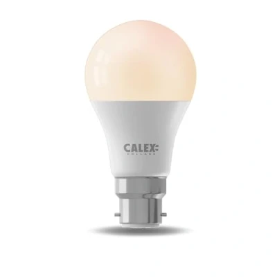 Image of CALEX Smart LED Bulb Bayonet B22, WiFi A60 Bulb, Warm White Light, App and Works with Amazon Alexa Google Home, 9.4W