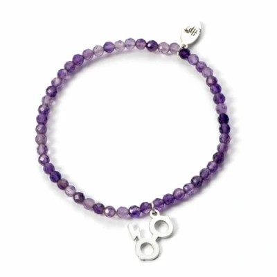 Image of Harry Potter Crystal Bracelet with Sterling Silver Lightning Bolt &amp; Glasses Charm