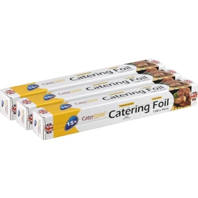 Image of 3X Premium Heavy Duty Aluminium Catering Kitchen Wrapping Baking Tin Foil (15M x 45cm)