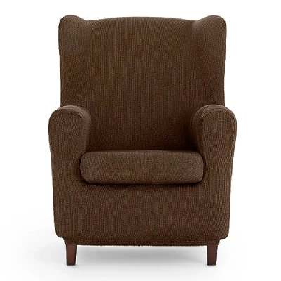 Image of Eysa Ulises elastic wing chair sofa cover colour 09 orange, Polyester Cotton, 37 x 5 29 cm