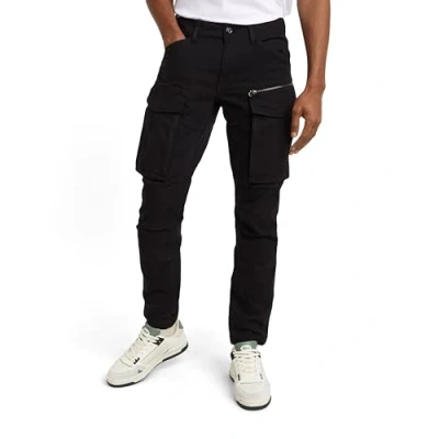 Image of G STAR Men&#039;s Rovic Zip 3D Regular Tapered Pants, Black (dk gd D02190 D752 B564), 30W / 32L