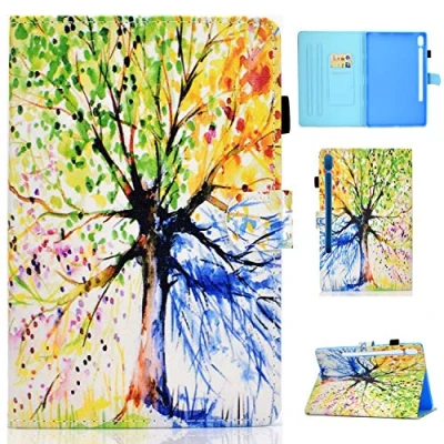 Image of Case for Samsung Galaxy Tab S6 10.5, Flip Premium Slim light Shell Protective Cover SM T860/T865 10.5 Inches 2019 Colorful tree