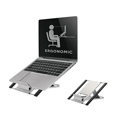 Image of Newstar NSLS100 Portable Laptop and Tablet Desk Stand Silver