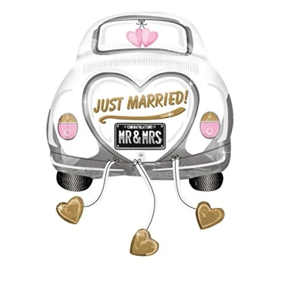 Image of Amscan International S Shape Just Married Wed Car