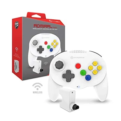 Image of Hyperkin &quot;Admiral&quot; Premium BT Controller for N64 (White) Nintendo 64