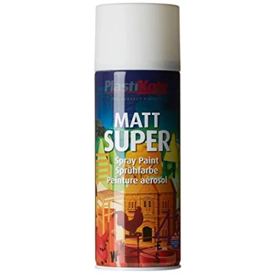 Image of Plasti kote 3100SE 400ml Super Matt Spray Paint White ( Packaging May Vary)