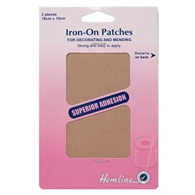Image of Cotton Twill Patches Iron On, 10x15cm Fawn
