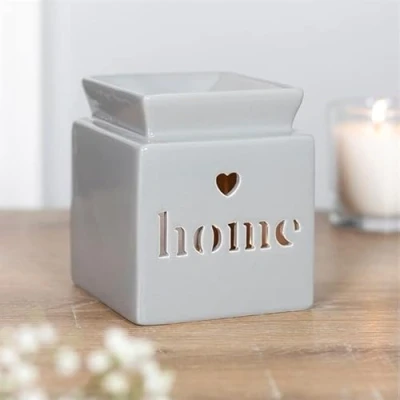 Image of Wax Melt, Melt Burners, Home Oil Burner, Essential Diffuser, Aromatherapy Warmer, Bedroom Décor, Décor Accessories (Grey)