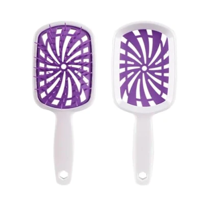 Image of FDEETY Hair Brush without Pulling, Detangling Brush, Suitable for Curls, Long Hair, Women, Men &amp; Children, Scalp Massage (Purple)