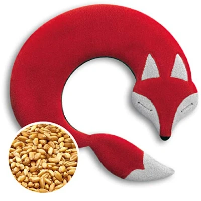 Image of Leschi Wheat Bag microwavable, unscented/Heat Pack for Neck and Shoulders/Animal: Fox Noah, red