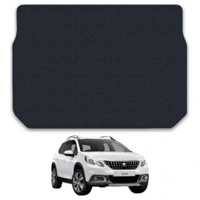 Image of Car Mat Co Tailored Fit Black Carpet Boot for Peugeot 2008 2013 19