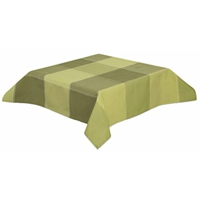 Image of Green Check Tablecloth 52 x 70 Inch Rectangle (127 178 cm) Table Cloth Easy Care (Republic 59933)
