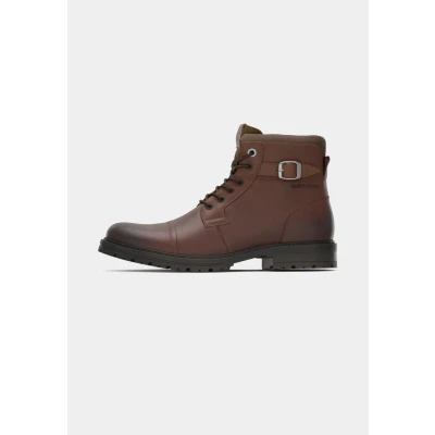 Image of Jack &amp; Jones Jfwdexter BOOT Laceup ankle boots, Men&#039;s, Size: 7, Brown stone Leather and textile