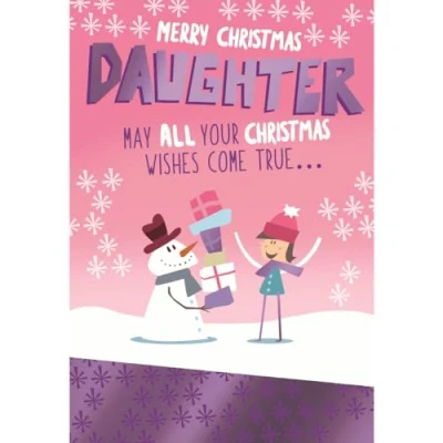 Image of Daughter Christmas Card, Funny Card Daughter, For