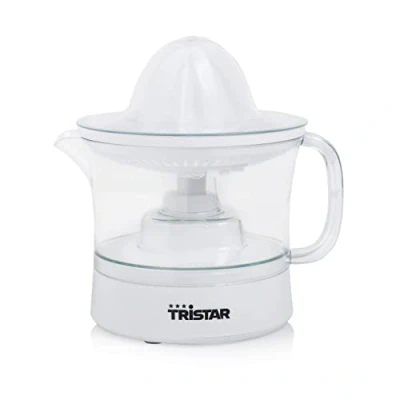 Image of Tristar CP 3005 juicer, 0.5 Litre Capacity, 2 Press Cone Sizes for Each Citrus Fruit, Plastic, White