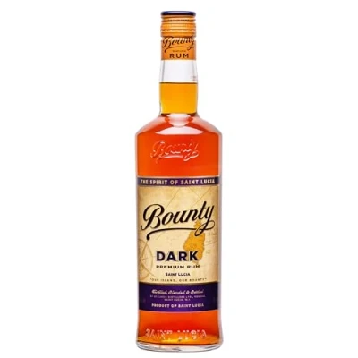Image of Bounty Premium Dark Fine Rum Distilled, blended and bottled in Saint Lucia 43% alcohol 700ml perfect base for Long Drin