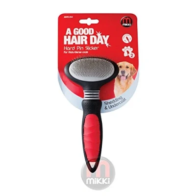 Image of Mikki Dog, Cat, Puppy, Kitten Grooming Hard Pin Slicker Brush For Knot, Tangles Sml Med Pet Small