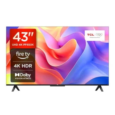 Image of TCL 43PF650K 43 inch 4K Ultra HD, HDR TV, Smart LED Fire TV (Dolby Vision, Dolby Atmos, DTS, 10, Alexa built in, Airplay2, Miracast)