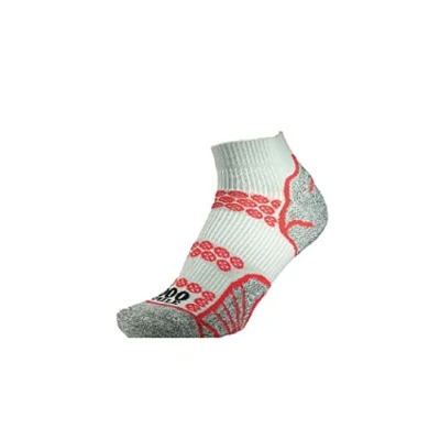 Image of 1000 Mile Lite Anklet Repreve Double Layer Sock Silver/Red XL