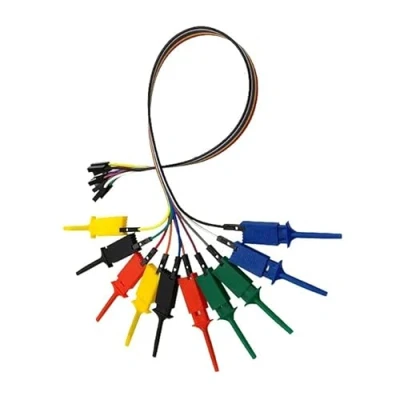 Image of Switian 10Pcs 30cm Thread Hook Clip Line Test Leads Kit,USB Logic Analyzer Grabber Jumper Wires Interface Pins Ideal