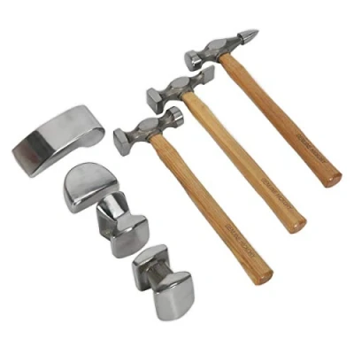 Image of Sealey Panel Beating Set 7pc Drop Forged Hickory Shafts