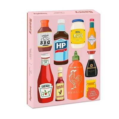 Image of Saucy 1000 Piece Jigsaw Puzzle for Adults Premium 100% Recycled Board Classic Condiments Gifts Lovers Happily Puzzles