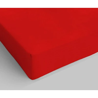 Image of Max Color Cotton Fitted Sheet, Double, Red