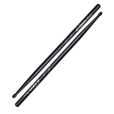 Image of Zildjian Z5BB 5B Hickory Drumsticks Wood Tip Black DIP