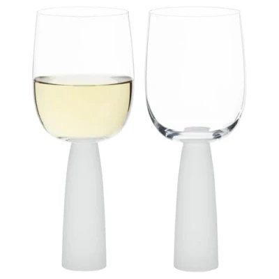Image of Anton Studios Oslo Set of 2 Wine Glasses Frost