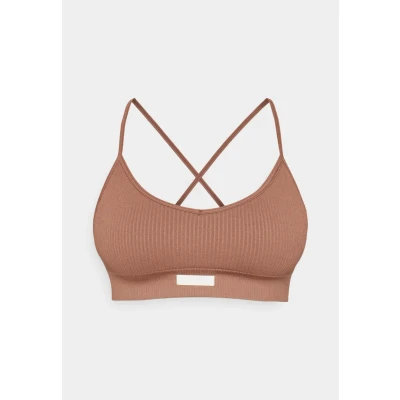 Image of Björn Borg Studio Seamless Strap BRA Light support sports bra, Women&#039;s, Size: L/XL, Acorn