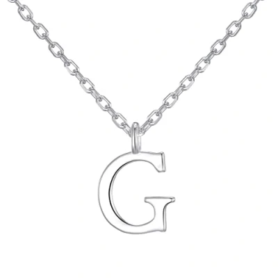 Image of Philip Jones Sterling Silver Initial G Necklace