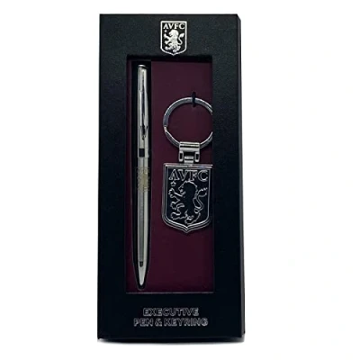 Image of Aston Villa FC Pen &amp; Keyring Official Football Executive Gift Boxed
