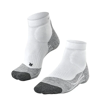 Image of FALKE Men&#039;s TE2 Short M SSO Cotton Anti Blister 1 Pair Tennis Socks, White (White Mix 2020), 8 9