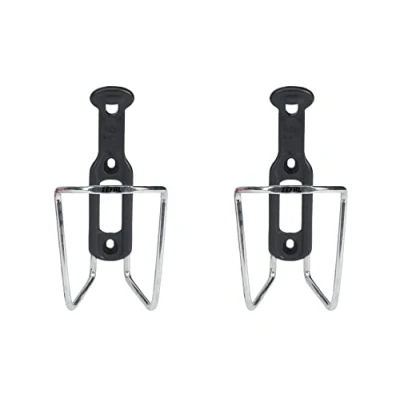 Image of ZEFAL Pack of 2 Aluminium Plast 124 Bicycle Bottle Cages Holder for All Types Bikes Lightweight and Robust Silver