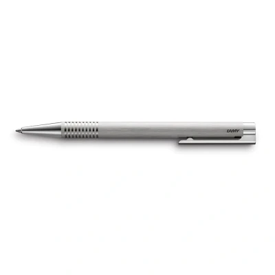Image of Lamy logo brushed Ballpoint Pen in an elegant &amp; robust stainless steel case line width M including large capacity refill 16 black