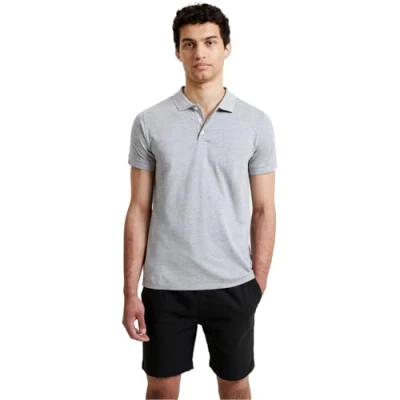 Image of French Connection Short Sleeve Polo Shirt X Large (Grey)