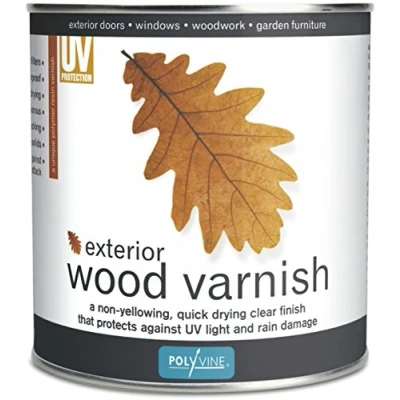 Image of Polyvine 5030777000113 Exterior Wood Varnish 1L Dead Flat