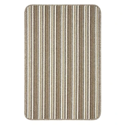 Image of eXtreme Dandy by William Armes, Ios Stripe Indoor Washable Rug (Cream, 100 x 67cm)