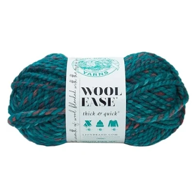 Image of Lion Brand Yarn Company 640 623 Wool Ease Thick &amp; Quick Yarn, Deep Lagoon,One Size