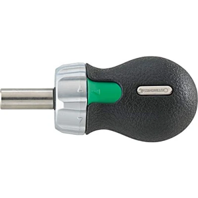 Image of Stahlwille STW18120002 1/4 Inch Hex Stubby Ratchet Bit Holder Silver