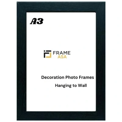 Image of Picture Frame A3 A4 A5 Size Home Decoration Photo Frames Wood Poster Wall Mountable Modern Certificate Document White Black Oak (Black, A3)