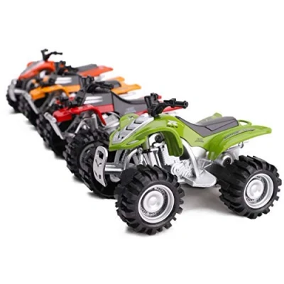 Image of 11cm Die Cast Friction Powered Quad Bike Assorted Colours &amp; Designs 1 Chosen At Random Boys Toys