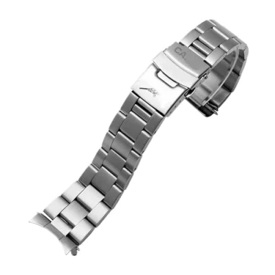 Image of 22mm Watchband fit for CASIO MDV107 1A MDV106 Watch Bracelet Diving Steel Metal Strap Replacement Wristband(C Silver)