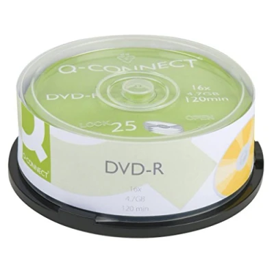 Image of Q Connect Inkjet Printable DVD R Discs 16x 4.7GB Pk 25 KF18021