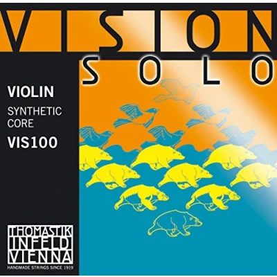 Image of Thomastik VIS01 Single string for Violin 4/4 Vision Solo E multilayered steel, tin plated, medium, ball end